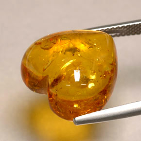 5,82 ctw natürlicher orangefarbener Bernstein, Transparent, Transparent / Lichtdurchlässig