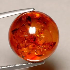 6,16 ctw natürlicher orangefarbener Bernstein, Transparent, Transparent / Lichtdurchlässig