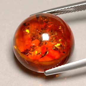 6,16 ctw natürlicher orangefarbener Bernstein, Transparent, Transparent / Lichtdurchlässig