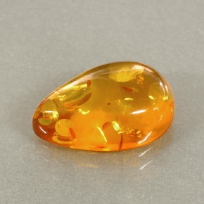 2,41 ctw natürlicher orangefarbener Bernstein, Transparent, Transparent / Lichtdurchlässig