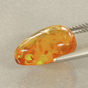 2,41 ctw natürlicher orangefarbener Bernstein, Transparent, Transparent / Lichtdurchlässig