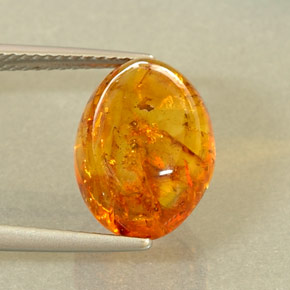 2,29 ctw natürlicher orangefarbener Bernstein, Transparent, Transparent / Lichtdurchlässig