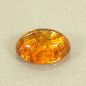 2,29 ctw natürlicher orangefarbener Bernstein, Transparent, Transparent / Lichtdurchlässig