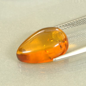 2,56 ctw natürlicher orangefarbener Bernstein, Transparent, Transparent / Lichtdurchlässig