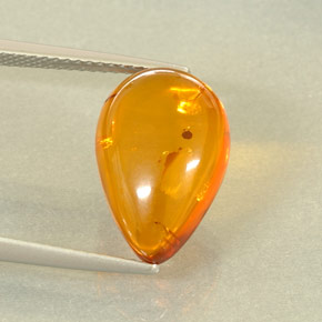 2,56 ctw natürlicher orangefarbener Bernstein, Transparent, Transparent / Lichtdurchlässig
