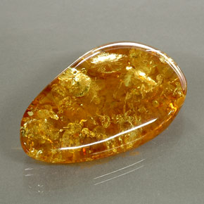 30,46 ctw natürlicher orangefarbener Bernstein, Transparent, Transparent / Lichtdurchlässig