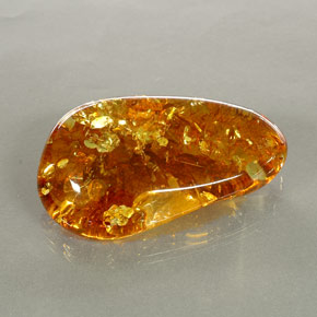 34,34 ctw natürlicher orangefarbener Bernstein, Transparent, Transparent / Lichtdurchlässig