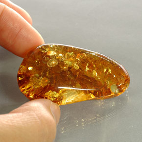 34,34 ctw natürlicher orangefarbener Bernstein, Transparent, Transparent / Lichtdurchlässig