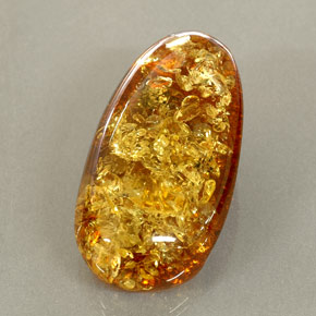 25,46 ctw natürlicher orangefarbener Bernstein, Transparent, Transparent / Lichtdurchlässig