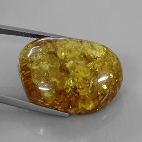 25,63 ctw natürlicher orangefarbener Bernstein, Transparent, Transparent / Lichtdurchlässig
