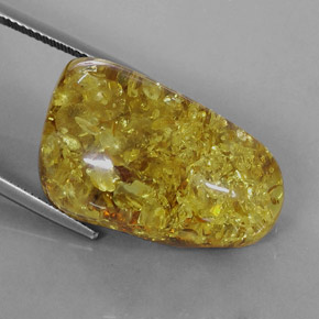 17,75 ctw natürlicher orangefarbener Bernstein, Transparent, Transparent / Lichtdurchlässig