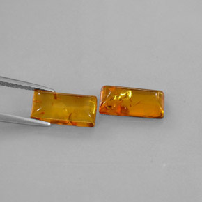  ct natürliche orangefarbener Bernstein-Edelsteine, Transparent, Transparent / Lichtdurchlässig