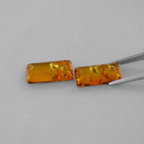  ct natürliche orangefarbener Bernstein-Edelsteine, Transparent, Transparent / Lichtdurchlässig