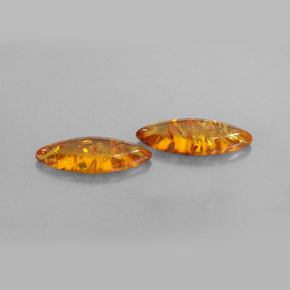  ct natürliche orangefarbener Bernstein-Edelsteine, Transparent, Transparent / Lichtdurchlässig