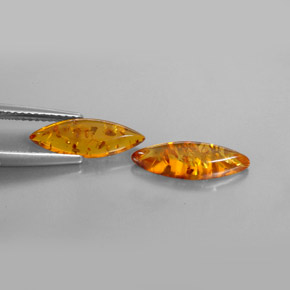  ct natürliche orangefarbener Bernstein-Edelsteine, Transparent, Transparent / Lichtdurchlässig