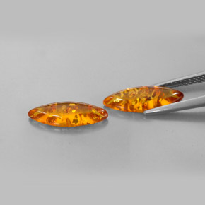  ct natürliche orangefarbener Bernstein-Edelsteine, Transparent, Transparent / Lichtdurchlässig