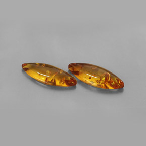  ct natürliche orangefarbener Bernstein-Edelsteine, Transparent, Transparent / Lichtdurchlässig