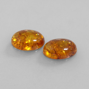  ct natürliche orangefarbener Bernstein-Edelsteine, Transparent, Transparent / Lichtdurchlässig