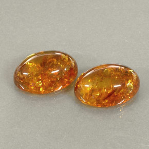  ct natürliche orangefarbener Bernstein-Edelsteine, Transparent, Transparent / Lichtdurchlässig