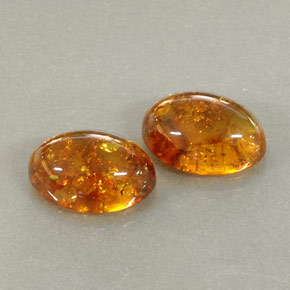  ct natürliche orangefarbener Bernstein-Edelsteine, Transparent, Transparent / Lichtdurchlässig
