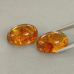  ct natürliche orangefarbener Bernstein-Edelsteine, Transparent, Transparent / Lichtdurchlässig