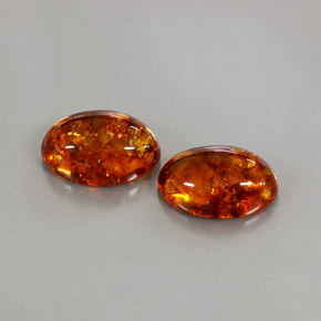  ct natürliche orangefarbener Bernstein-Edelsteine, Transparent, Transparent / Lichtdurchlässig