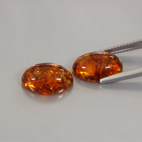  ct natürliche orangefarbener Bernstein-Edelsteine, Transparent, Transparent / Lichtdurchlässig
