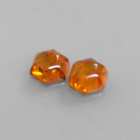  ct natürliche orangefarbener Bernstein-Edelsteine, Transparent, Transparent / Lichtdurchlässig