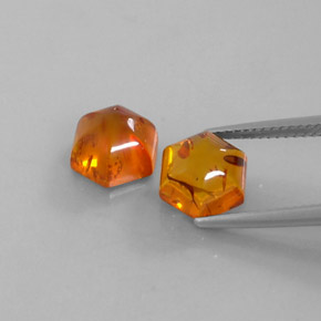 ct natürliche orangefarbener Bernstein-Edelsteine, Transparent, Transparent / Lichtdurchlässig