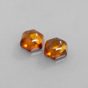  ct natürliche orangefarbener Bernstein-Edelsteine, Transparent, Transparent / Lichtdurchlässig