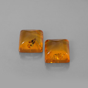  ct natürliche orangefarbener Bernstein-Edelsteine, Transparent, Transparent / Lichtdurchlässig