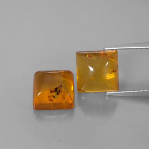  ct natürliche orangefarbener Bernstein-Edelsteine, Transparent, Transparent / Lichtdurchlässig