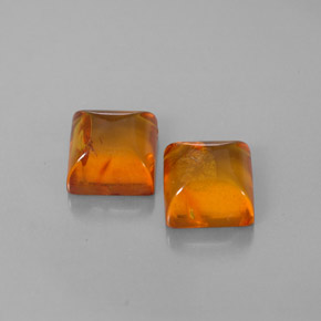  ct natürliche orangefarbener Bernstein-Edelsteine, Transparent, Transparent / Lichtdurchlässig