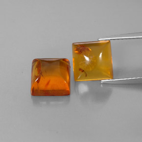 ct natürliche orangefarbener Bernstein-Edelsteine, Transparent, Transparent / Lichtdurchlässig