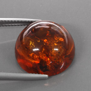 6,16 ctw natürlicher orangefarbener Bernstein, Transparent, Transparent / Lichtdurchlässig