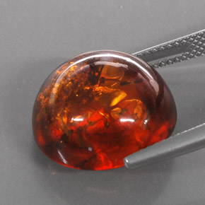 6,16 ctw natürlicher orangefarbener Bernstein, Transparent, Transparent / Lichtdurchlässig