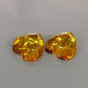  ct natürliche orangefarbener Bernstein-Edelsteine, Transparent, Transparent / Lichtdurchlässig