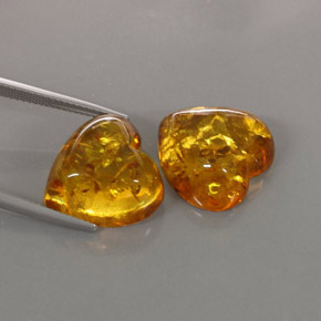  ct natürliche orangefarbener Bernstein-Edelsteine, Transparent, Transparent / Lichtdurchlässig