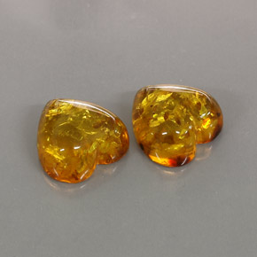  ct natürliche orangefarbener Bernstein-Edelsteine, Transparent, Transparent / Lichtdurchlässig