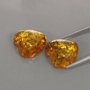  ct natürliche orangefarbener Bernstein-Edelsteine, Transparent, Transparent / Lichtdurchlässig