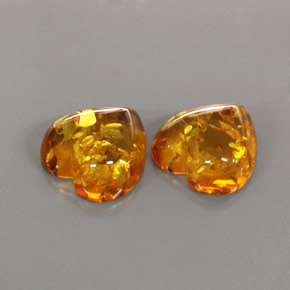  ct natürliche orangefarbener Bernstein-Edelsteine, Transparent, Transparent / Lichtdurchlässig