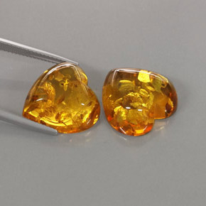  ct natürliche orangefarbener Bernstein-Edelsteine, Transparent, Transparent / Lichtdurchlässig