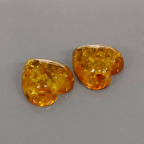  ct natürliche orangefarbener Bernstein-Edelsteine, Transparent, Transparent / Lichtdurchlässig