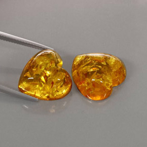  ct natürliche orangefarbener Bernstein-Edelsteine, Transparent, Transparent / Lichtdurchlässig