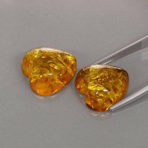  ct natürliche orangefarbener Bernstein-Edelsteine, Transparent, Transparent / Lichtdurchlässig