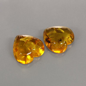  ct natürliche orangefarbener Bernstein-Edelsteine, Transparent, Transparent / Lichtdurchlässig