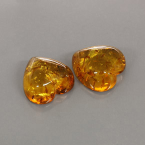  ct natürliche orangefarbener Bernstein-Edelsteine, Transparent, Transparent / Lichtdurchlässig