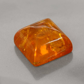 1,21 ctw natürlicher orangefarbener Bernstein, Transparent, Transparent / Lichtdurchlässig