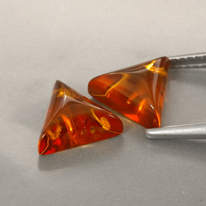  ct natürliche orangefarbener Bernstein-Edelsteine, Transparent, Transparent / Lichtdurchlässig