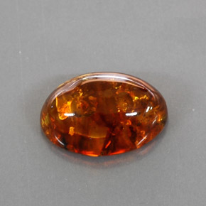 2,13 ctw natürlicher orangefarbener Bernstein, Transparent, Transparent / Lichtdurchlässig
